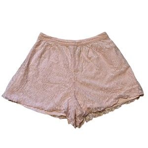 Light Pink Abercrombie Kids Lace Shorts